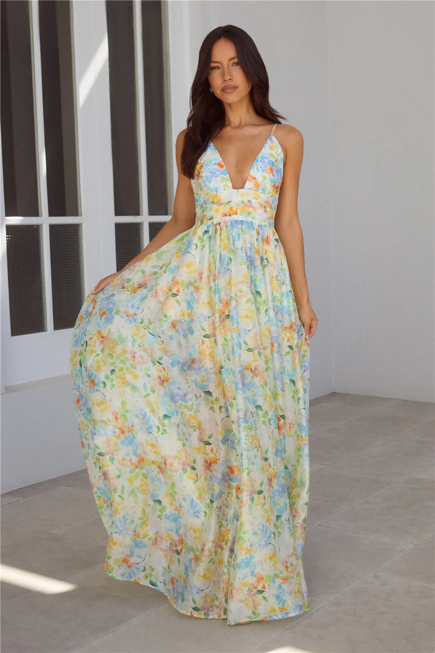 Buttercup Fields Maxi Dress Print