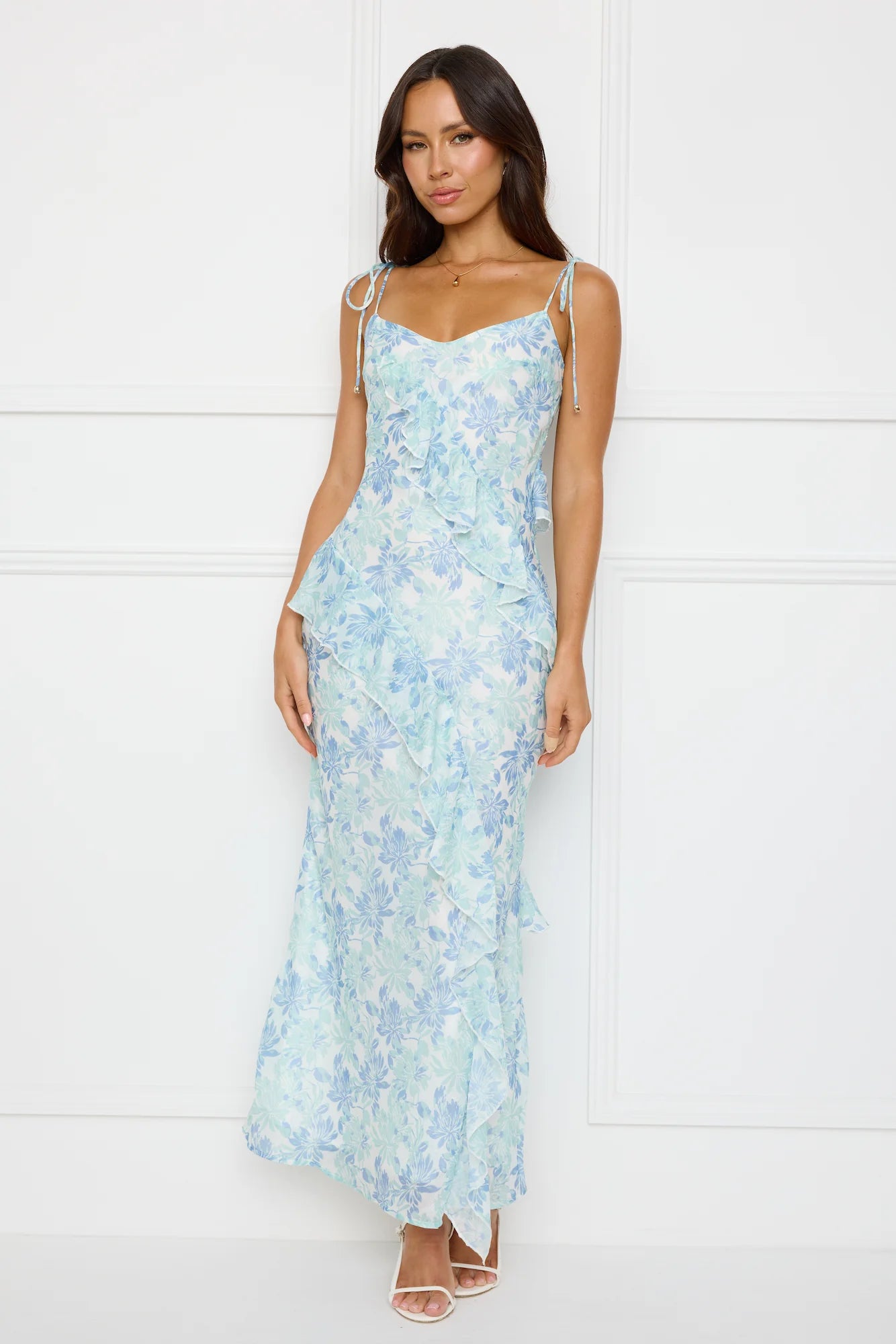 Botanic Ballet Maxi Dress Blue