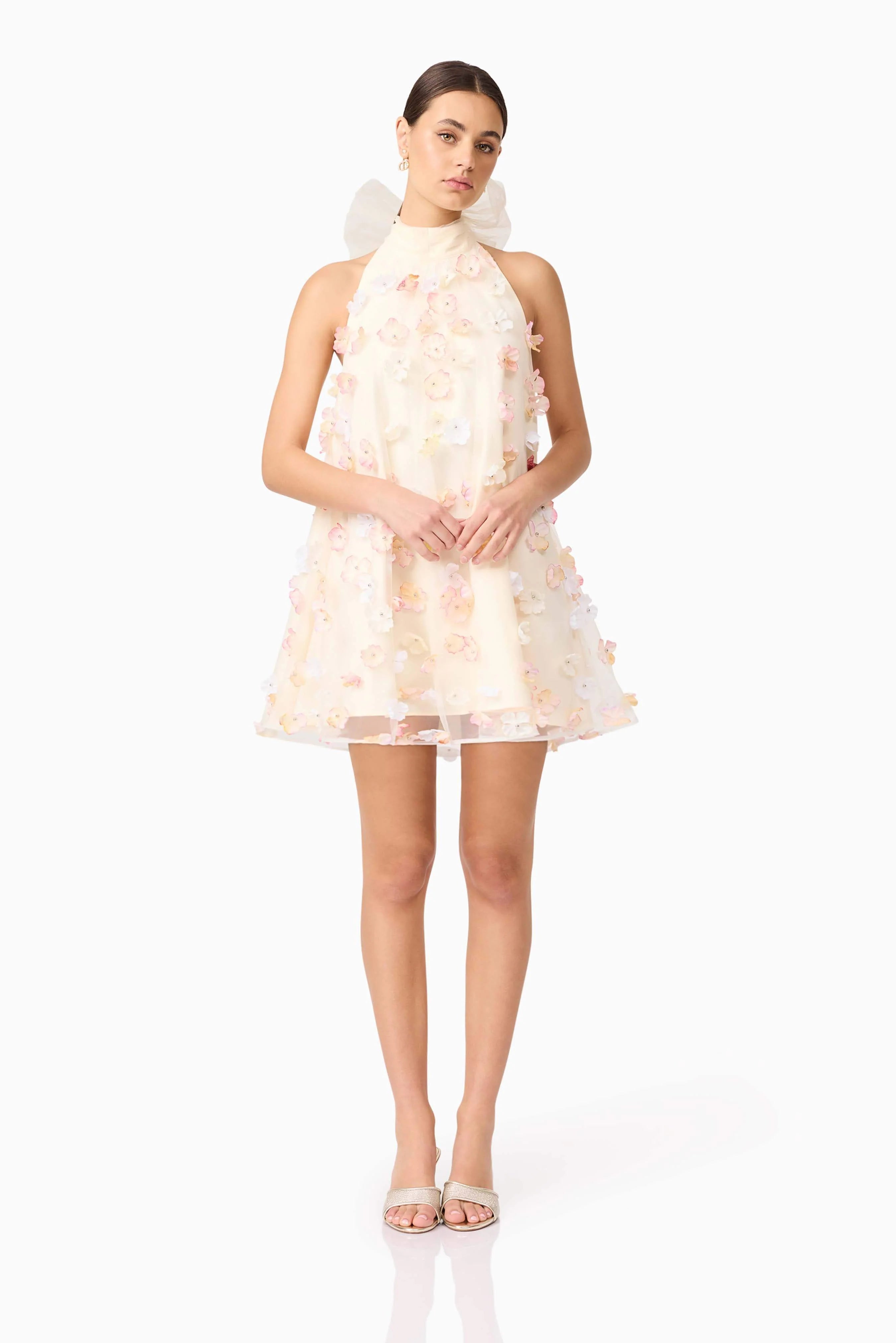 Livia Trapeze Mini Dress in Yellow