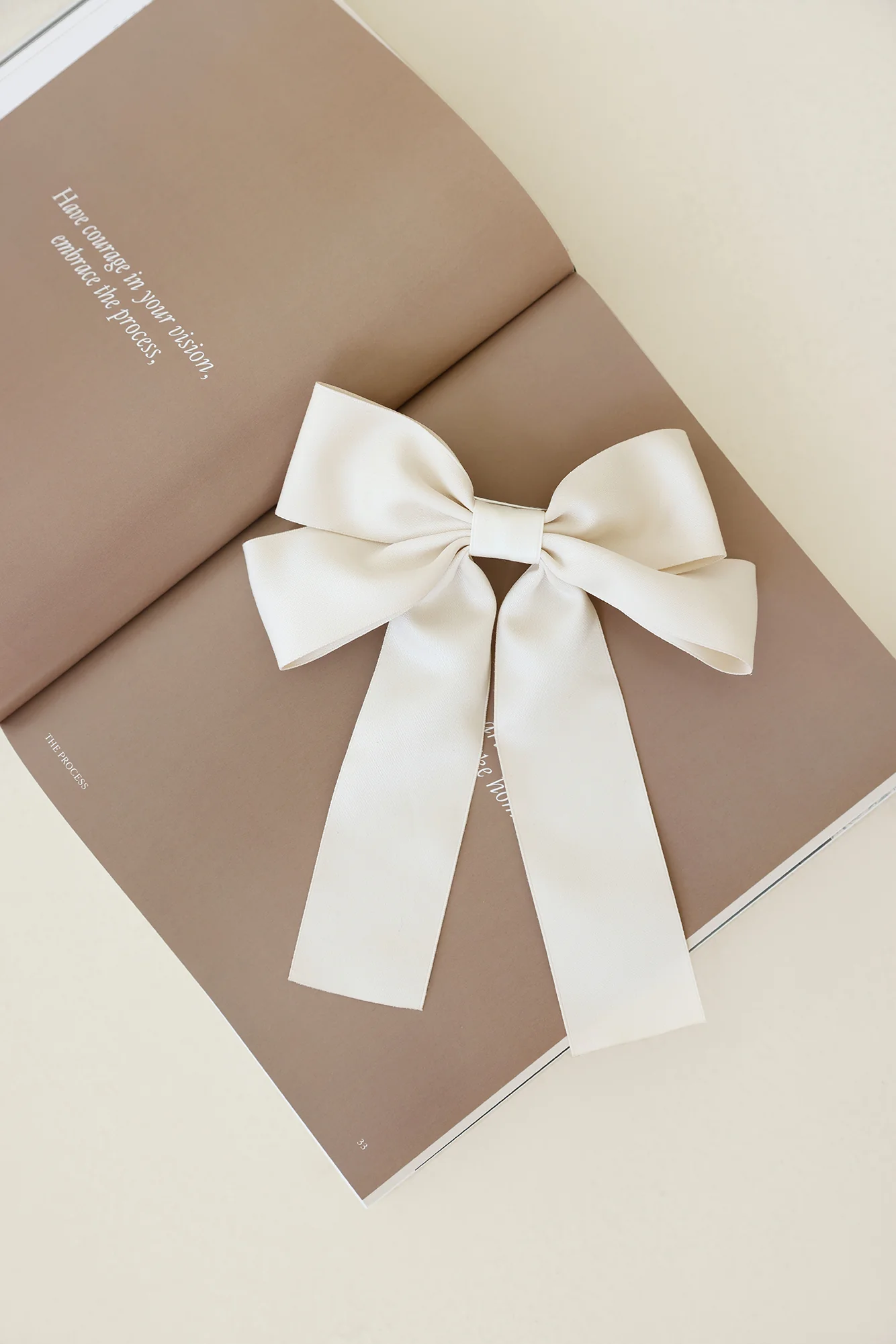 Tied With Love Bow Hair Clip Cream