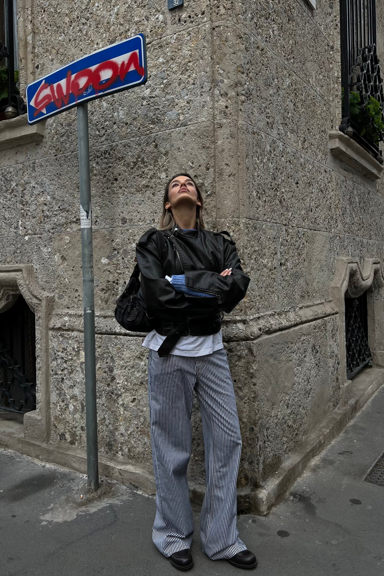 Top Model Jean Navy Stripe