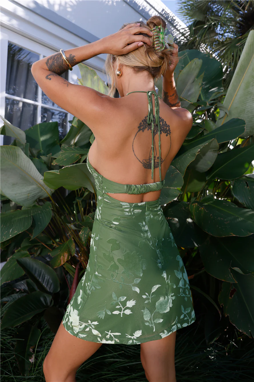 They All Know Me Mini Dress Green