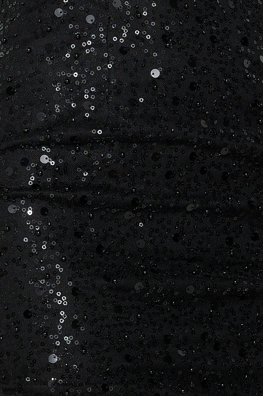 Sweet Cupid Sequin Midi Dress Black