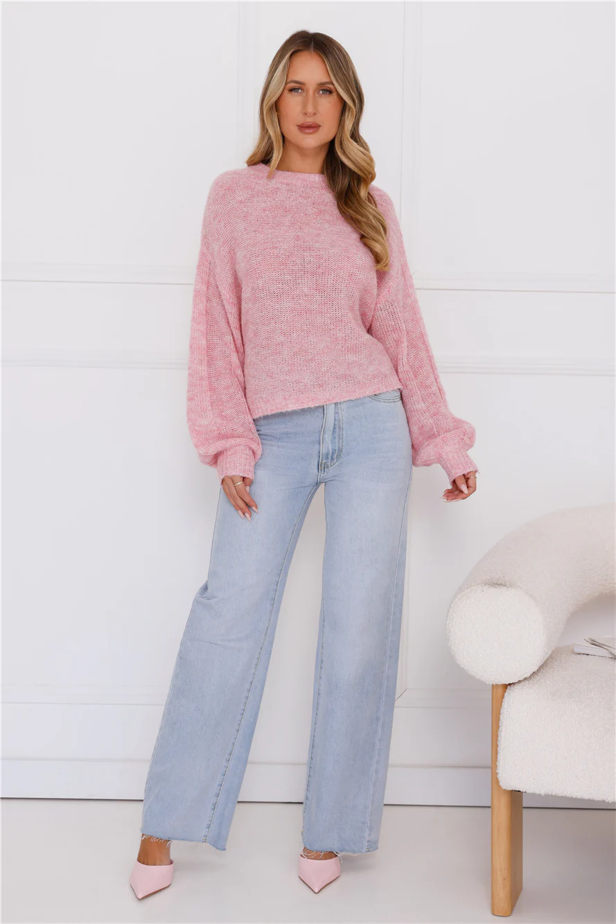Sweater Weather Knit Pink