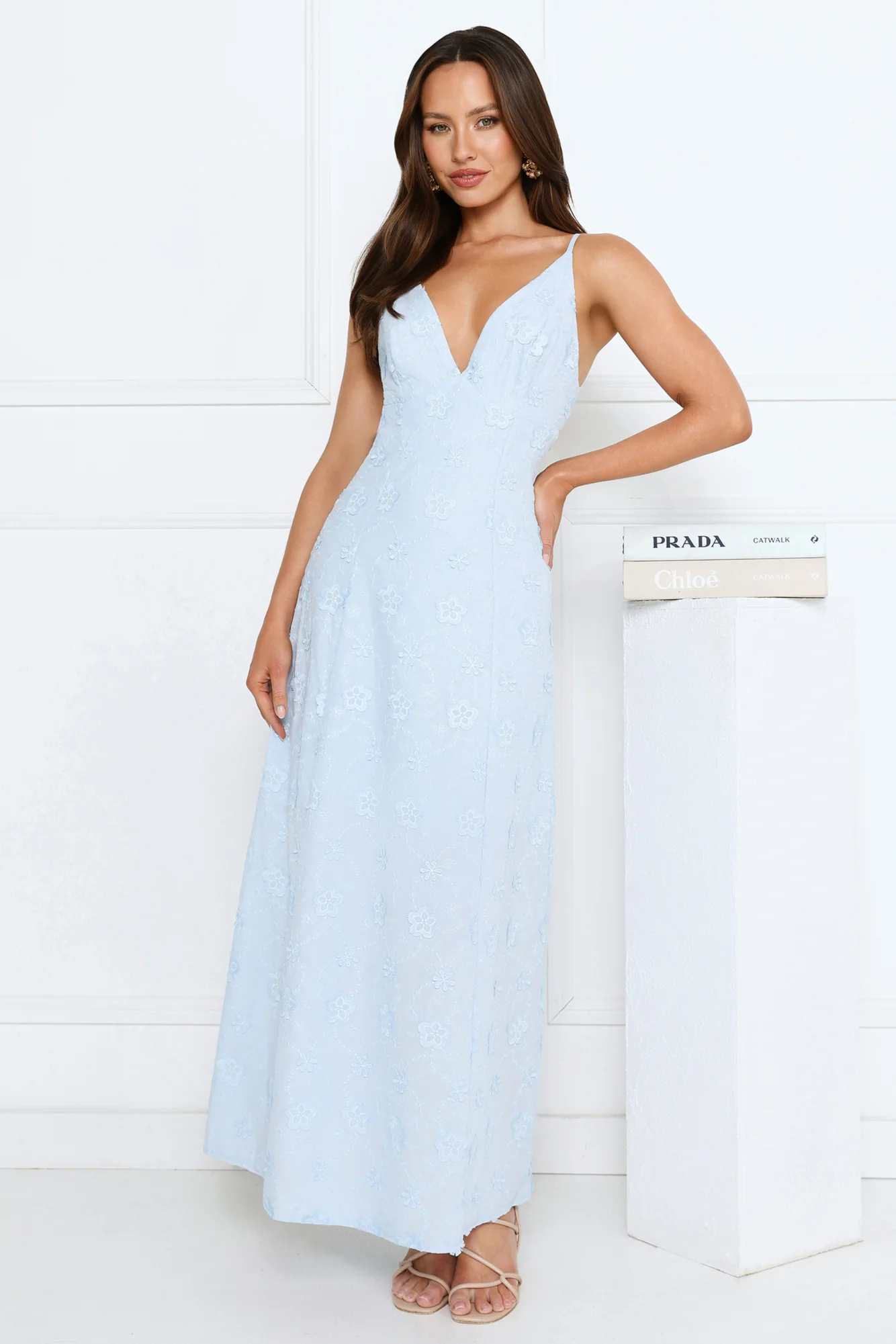 Soft Moonbeam Maxi Dress Blue