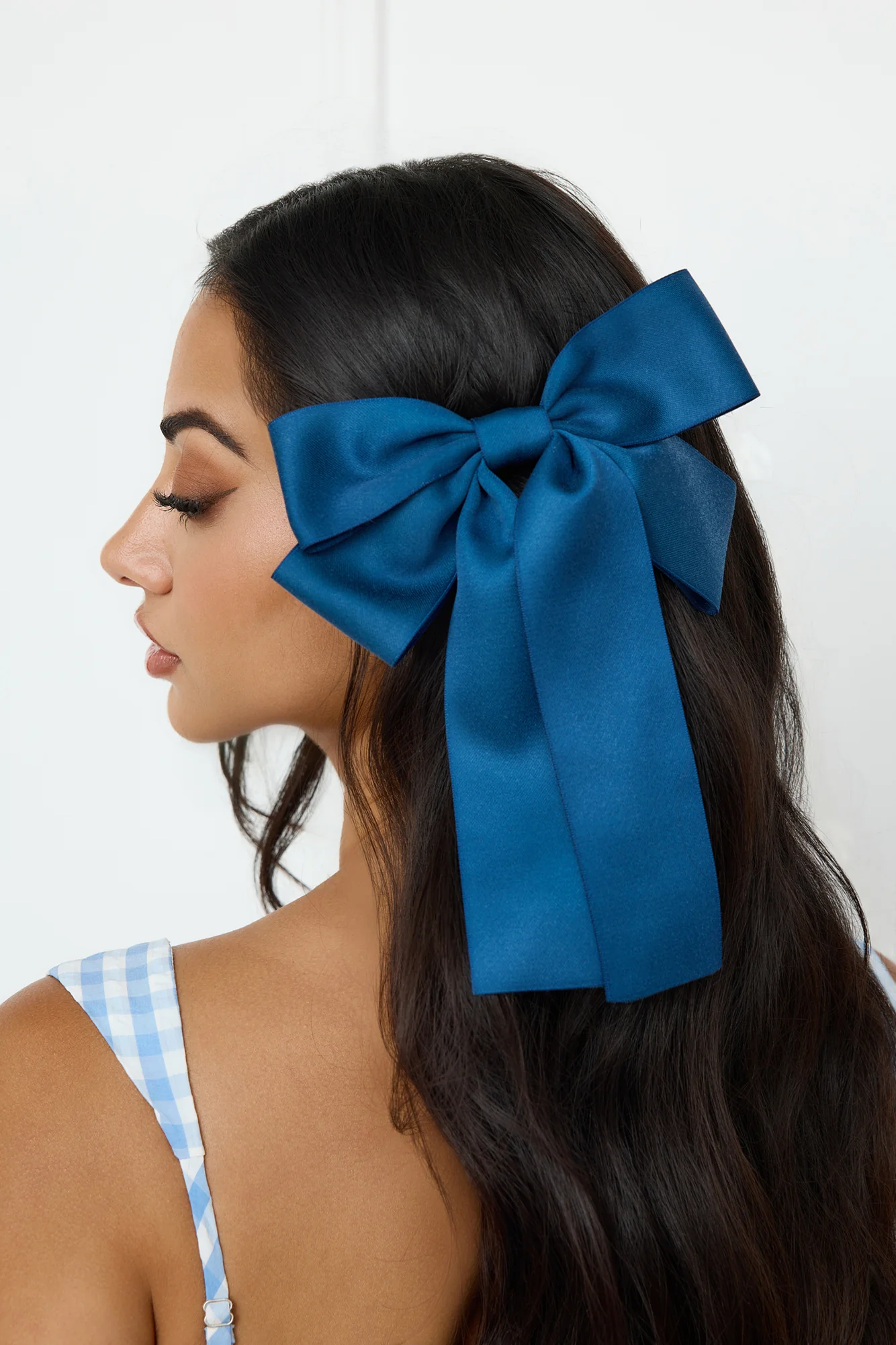 Tied With Love Bow Hair Clip Navy