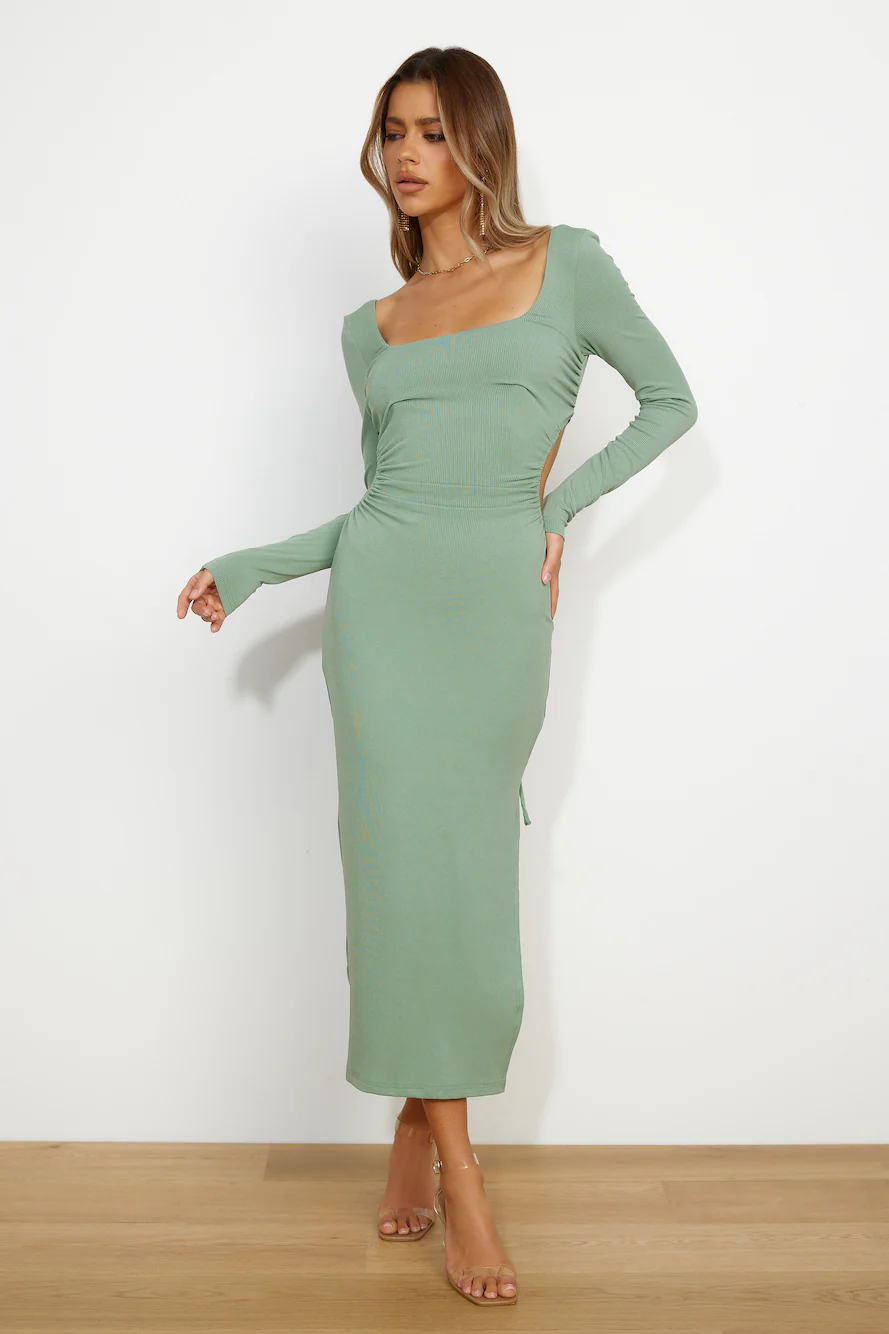 That Fit Midi Dress Sage