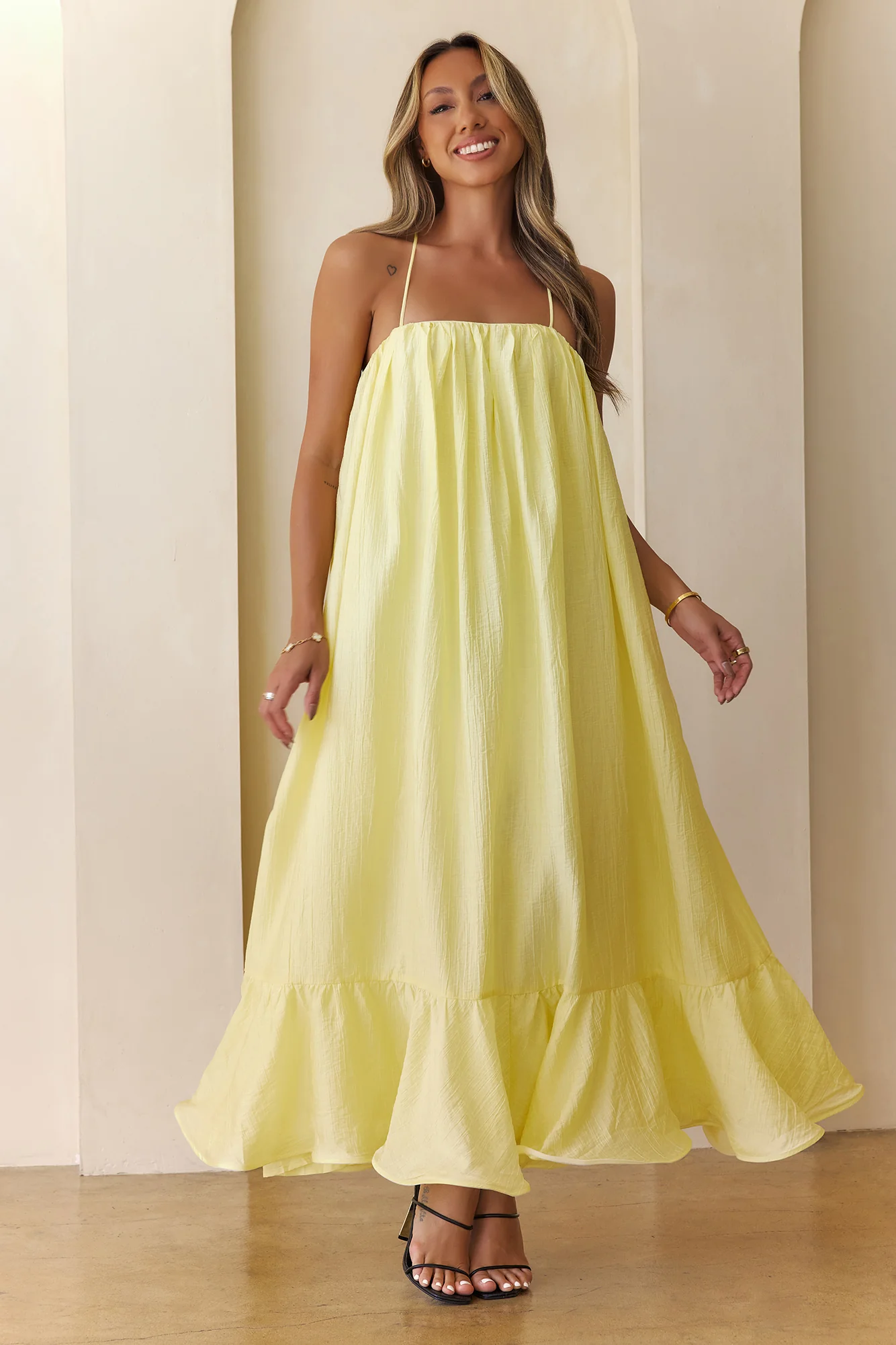 Sunshine Breeze Maxi Dress Yellow