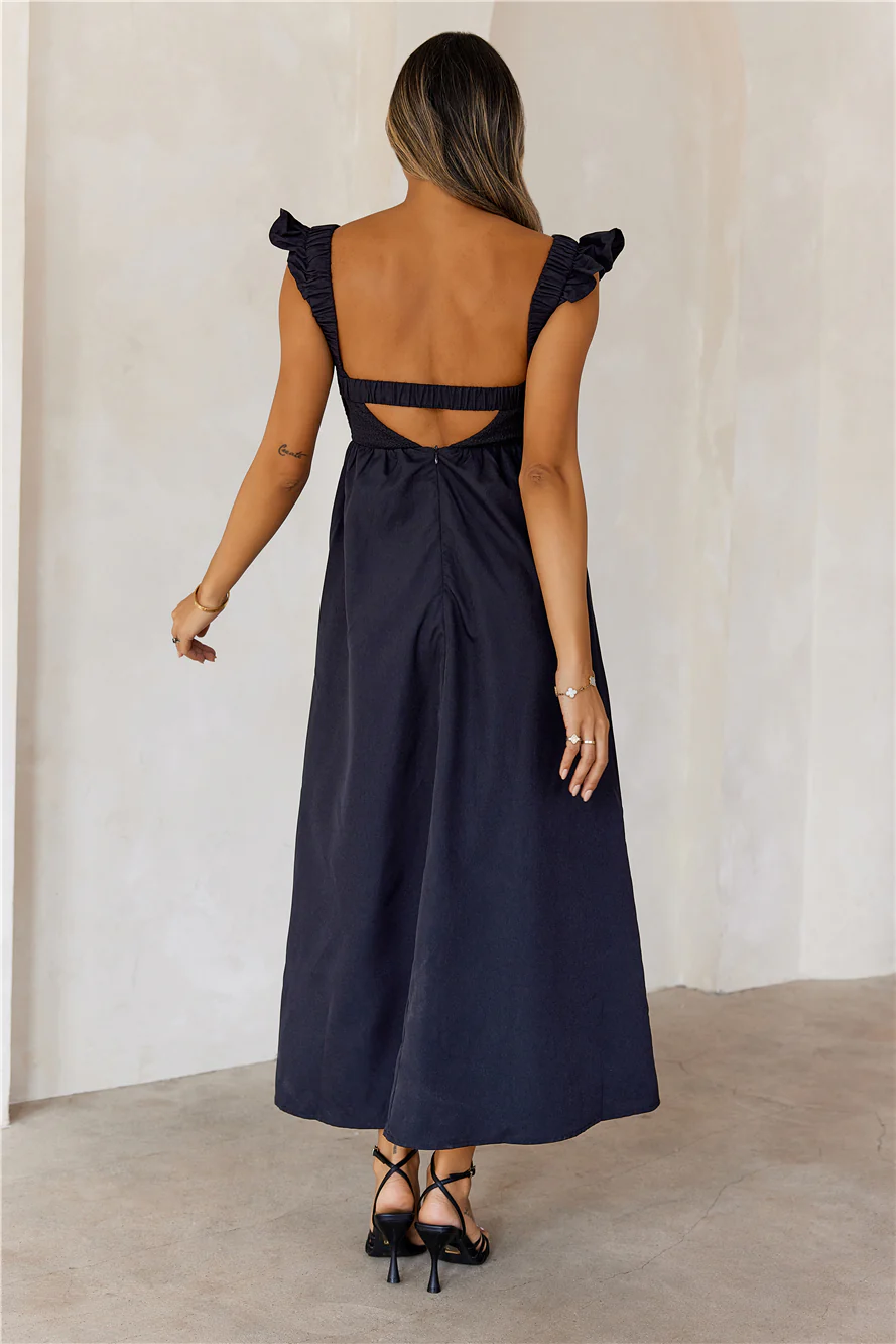 Touch Of Sunlight Maxi Dress Black