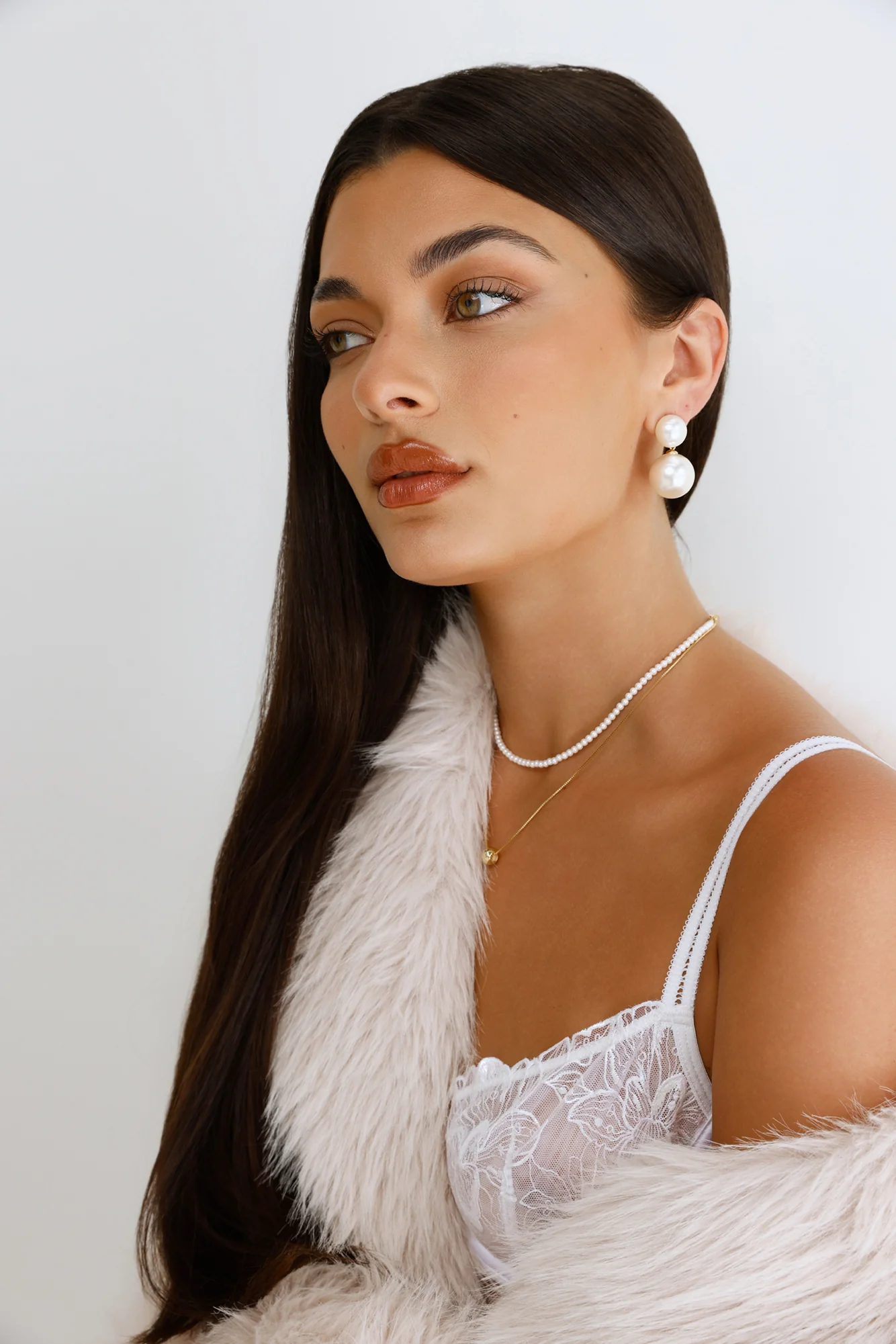 Twice The Pearls Earrings Gold