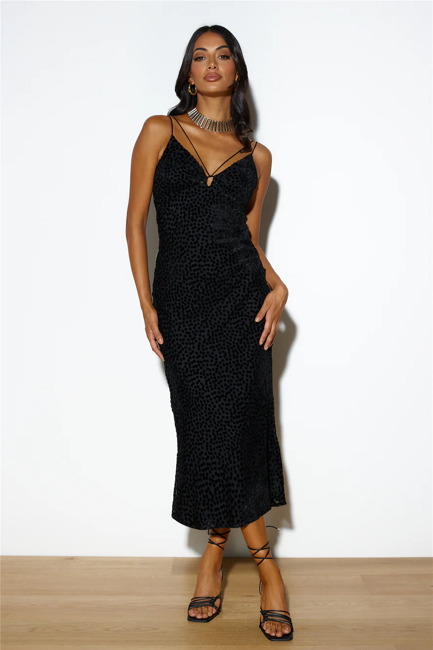 Textured Feels Maxi Dress Black
