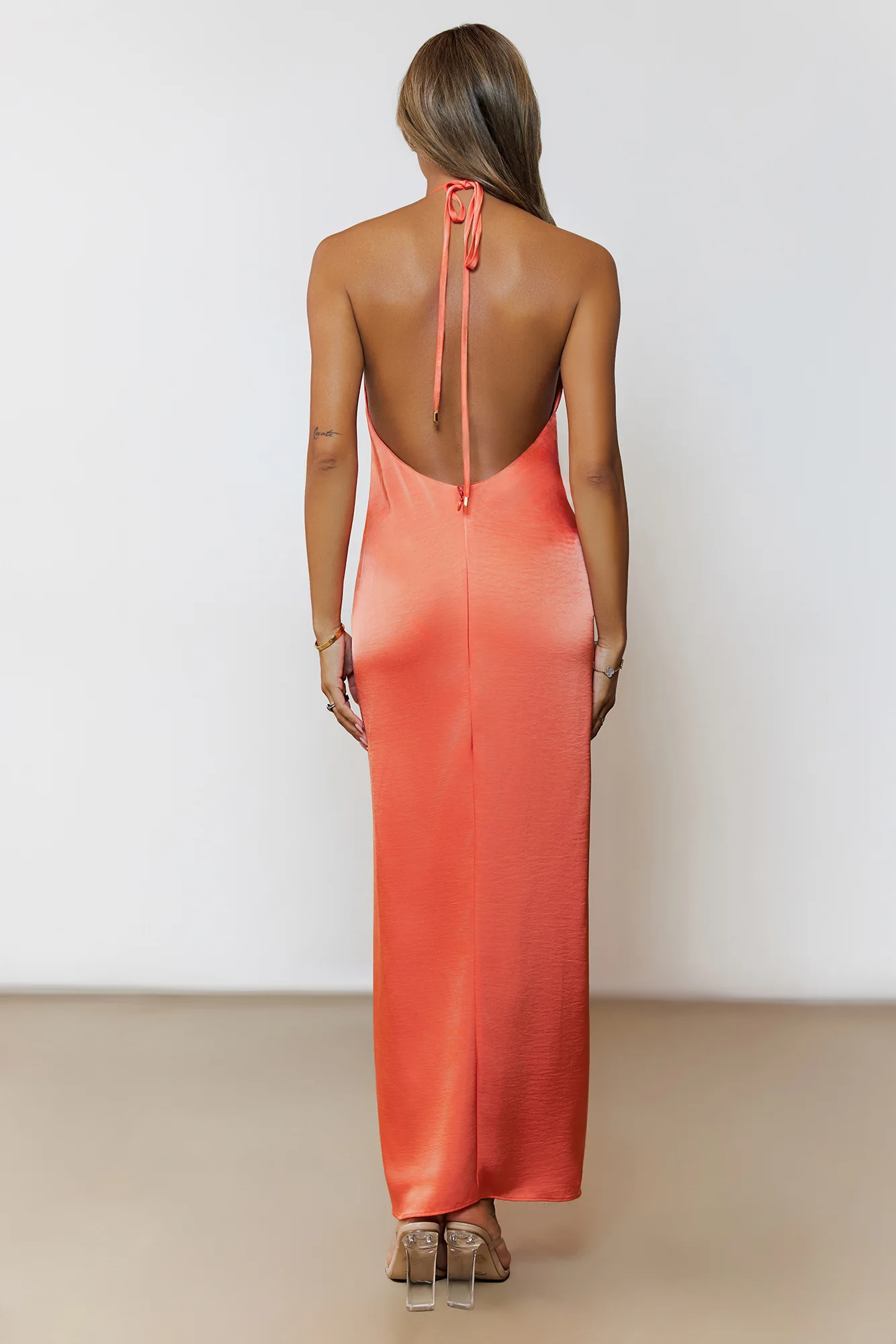 Through My Soul Halter Maxi Dress Orange