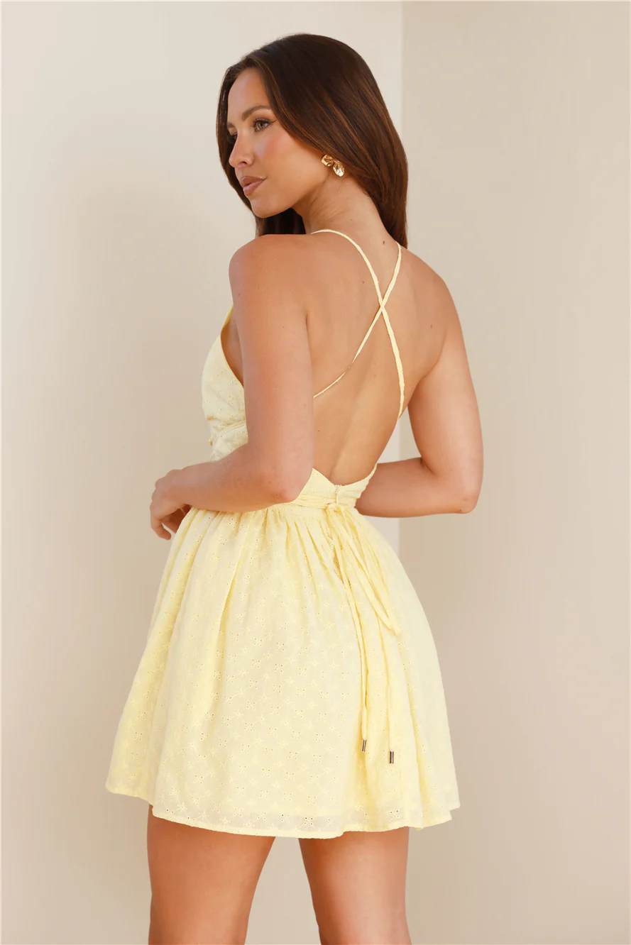 Turquoise Waters Mini Dress Yellow