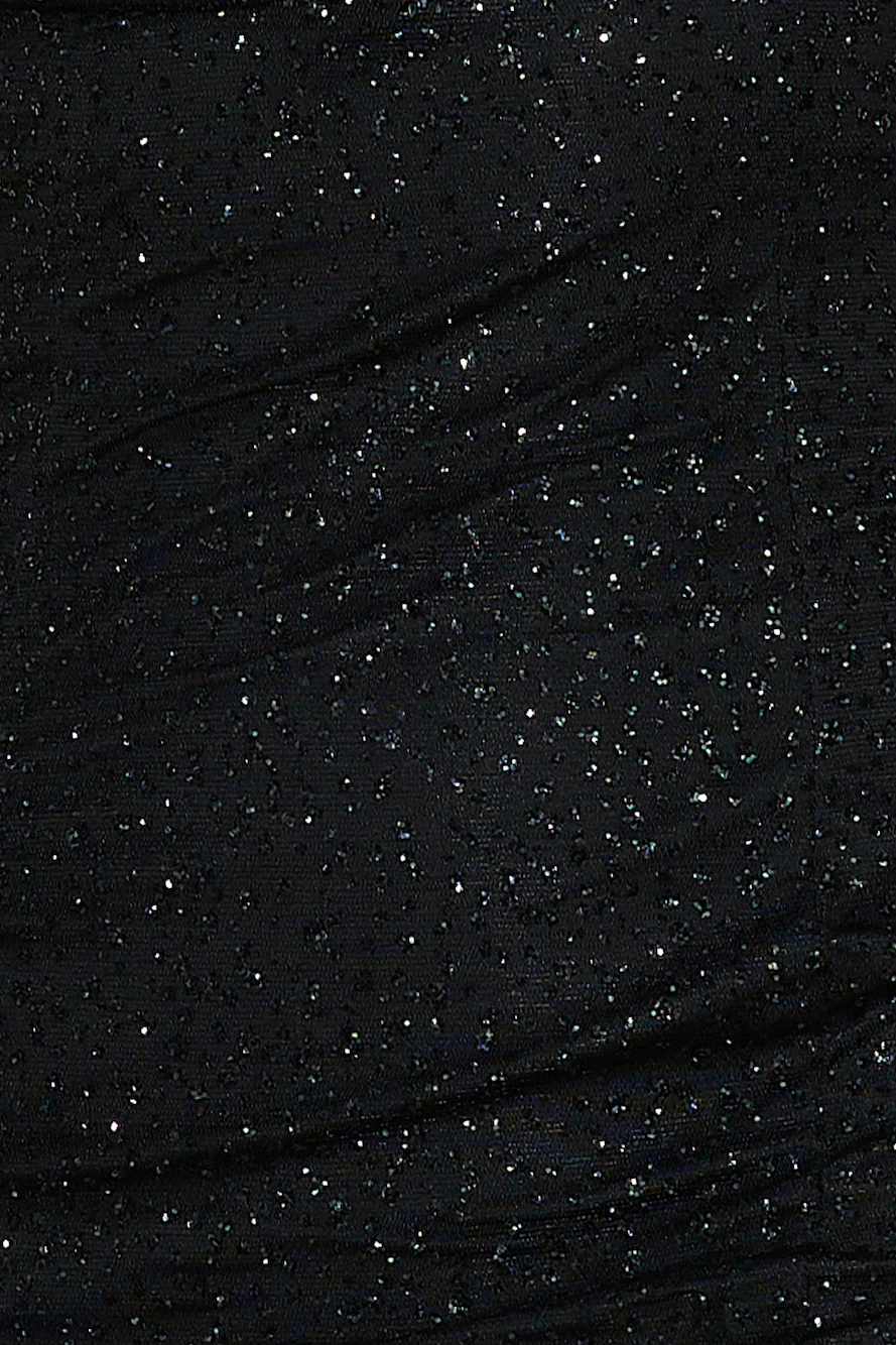 Sparkle Now Glitter Midi Dress Black
