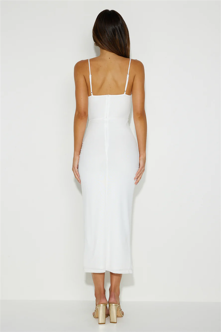 Time Winner Midi Dress White