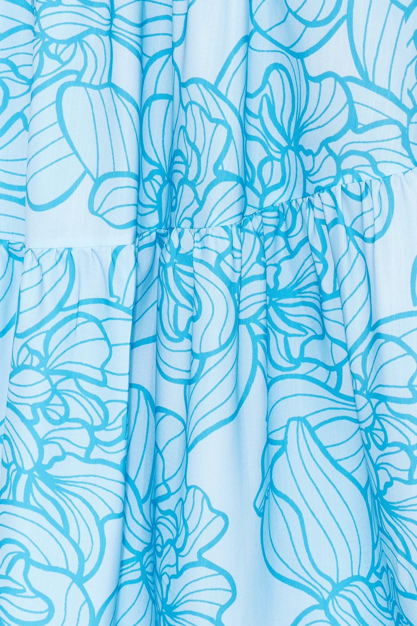 Swirls Surrounding Me Strapless Crop Top Blue