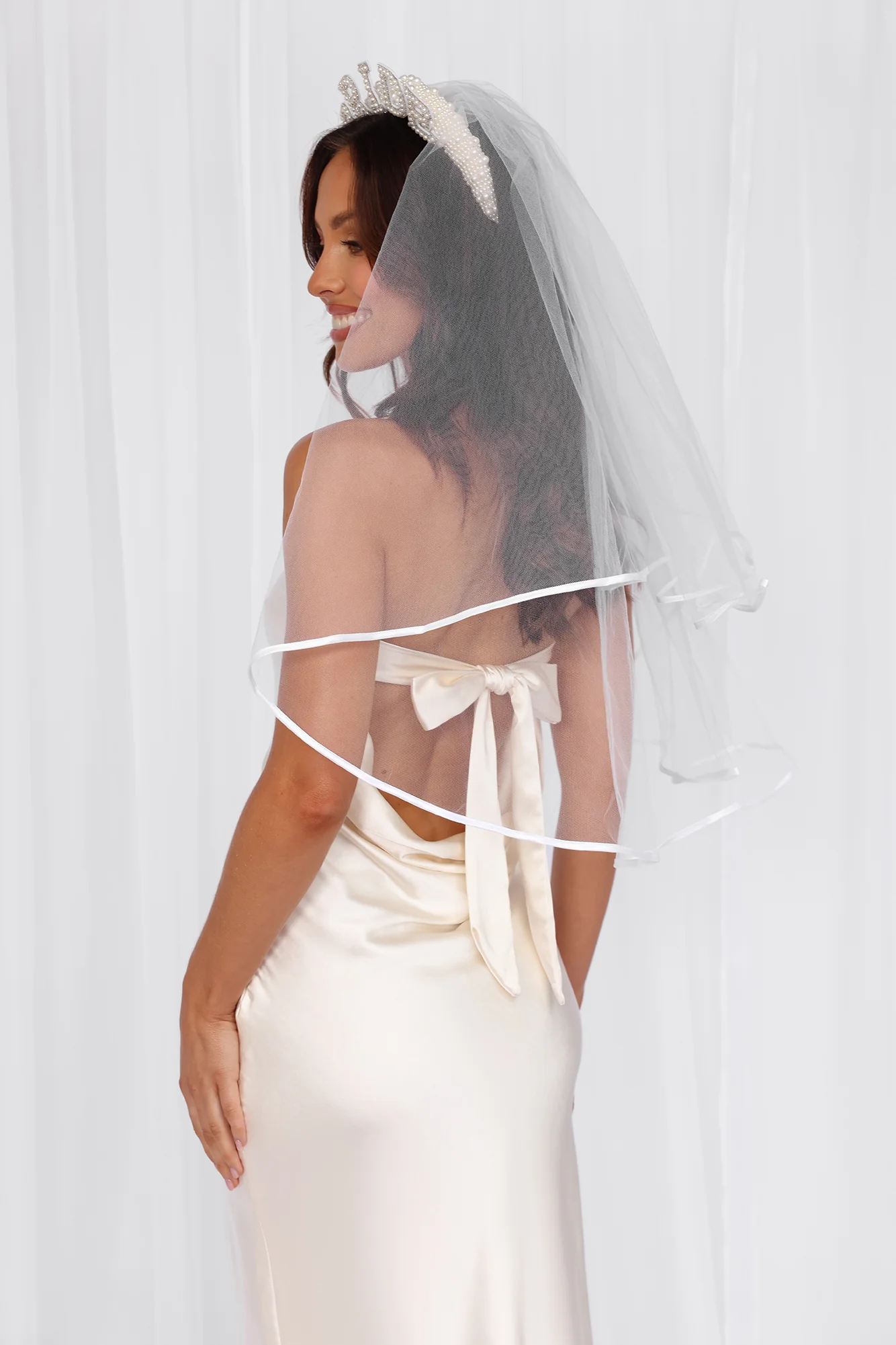 The Brides Arrived Veil White