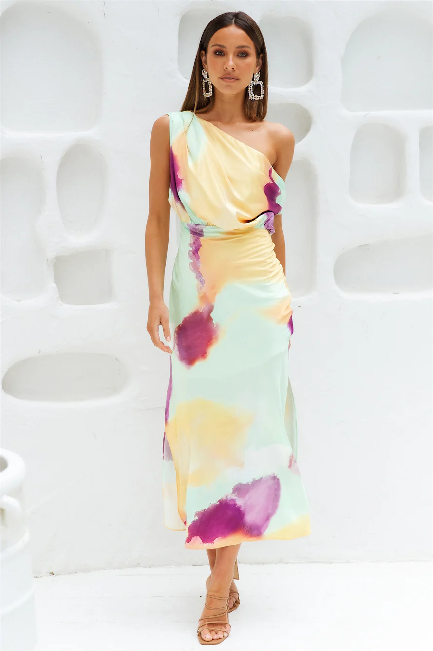 Talk To Me Midi Dress Multi