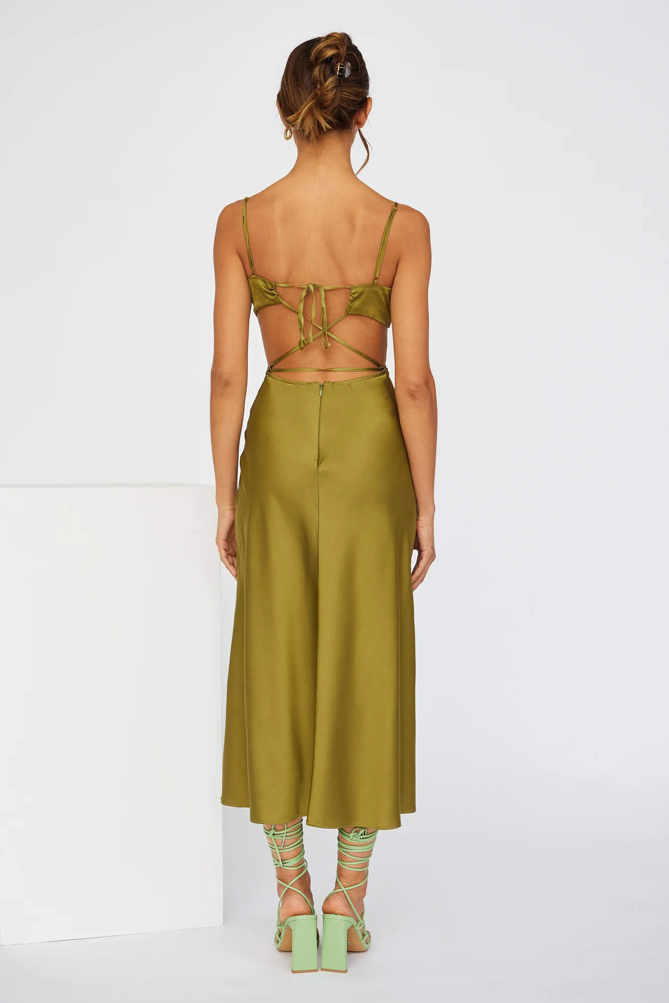 Sunrise Street Midi Dress Green