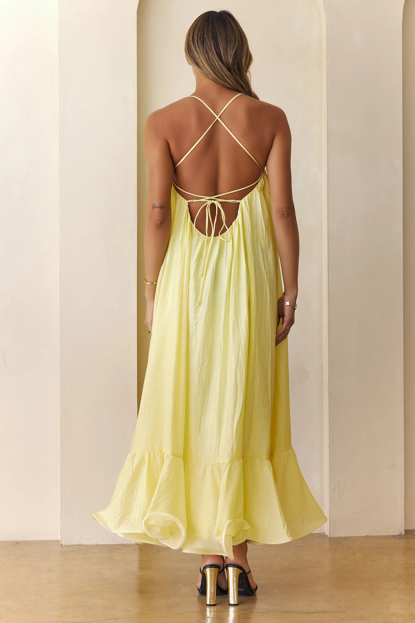 Sunshine Breeze Maxi Dress Yellow