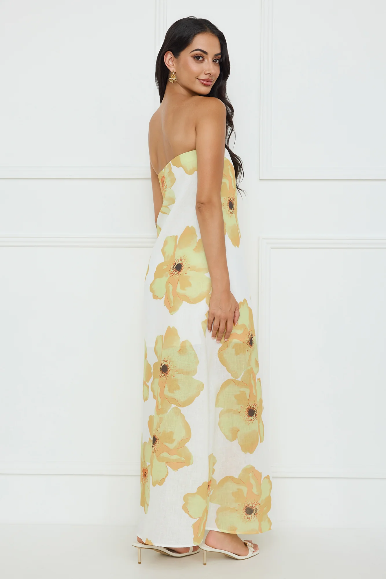 Sunlight’s Embrace Strapless Maxi Dress Yellow