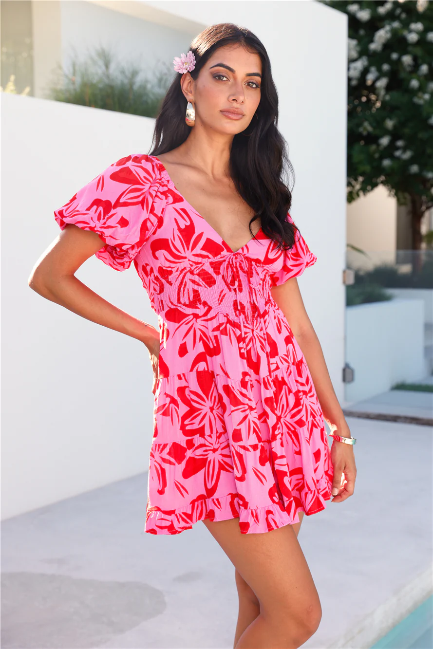 Things I Like Mini Dress Pink