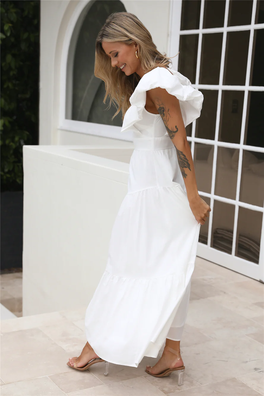 The Extra Girl Maxi Dress White