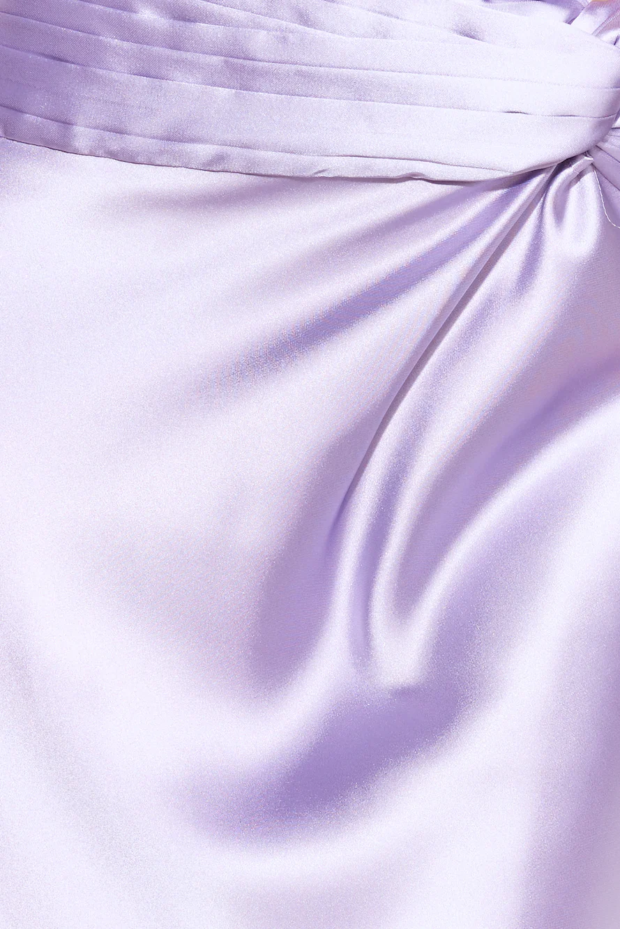 VIPs Accepted Satin Midi Skirt Lilac
