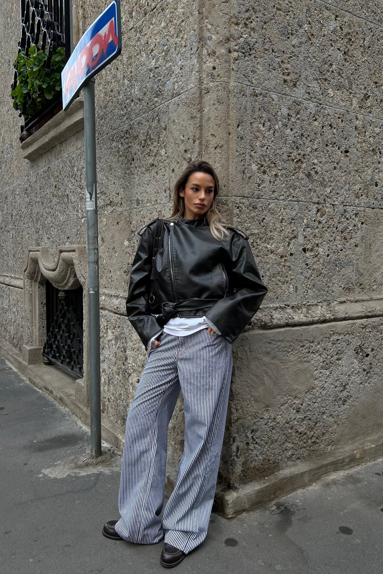 Top Model Jean Navy Stripe