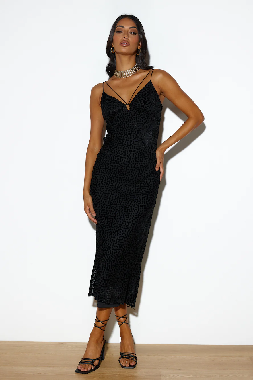Textured Feels Maxi Dress Black