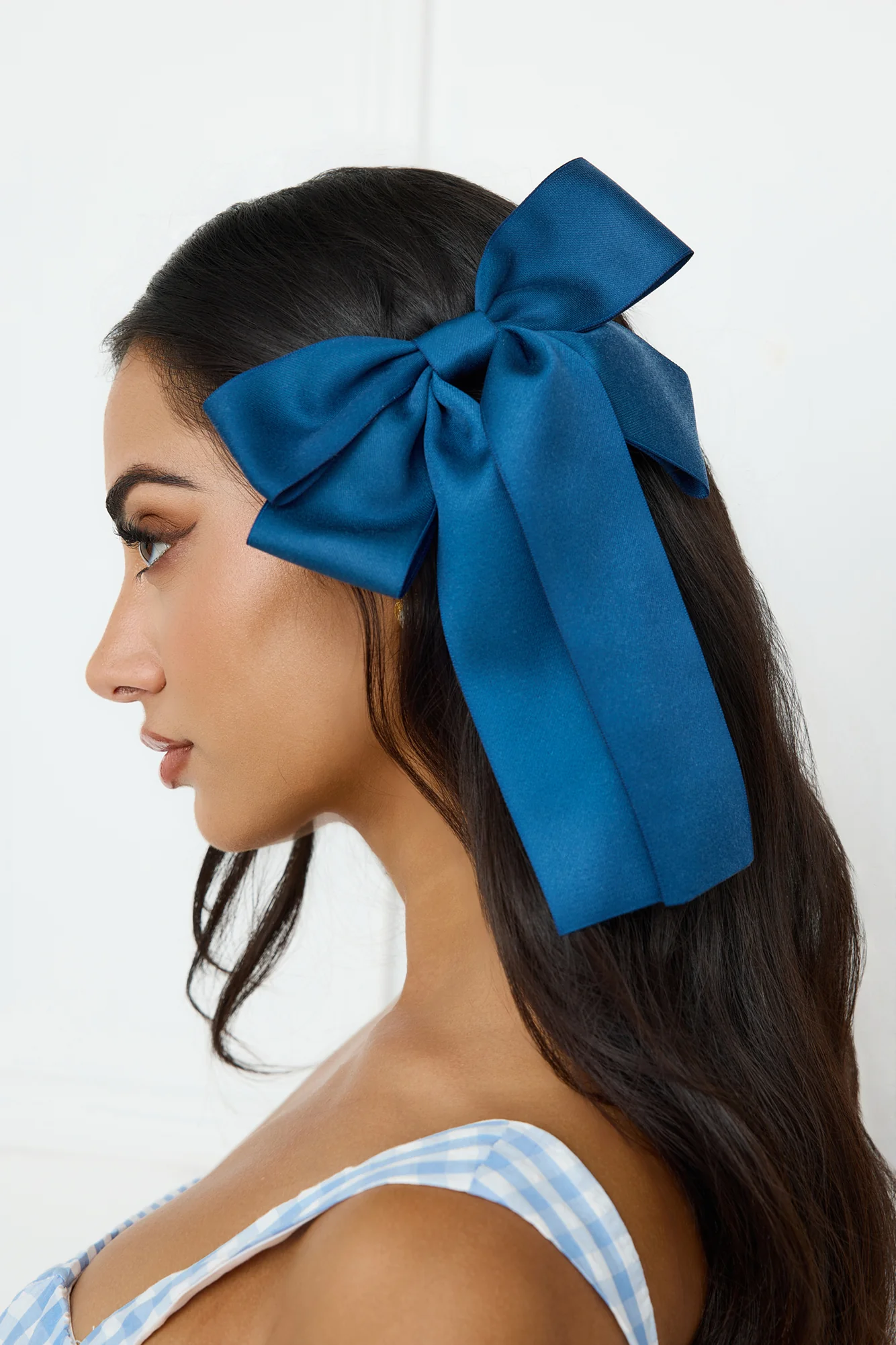 Tied With Love Bow Hair Clip Navy