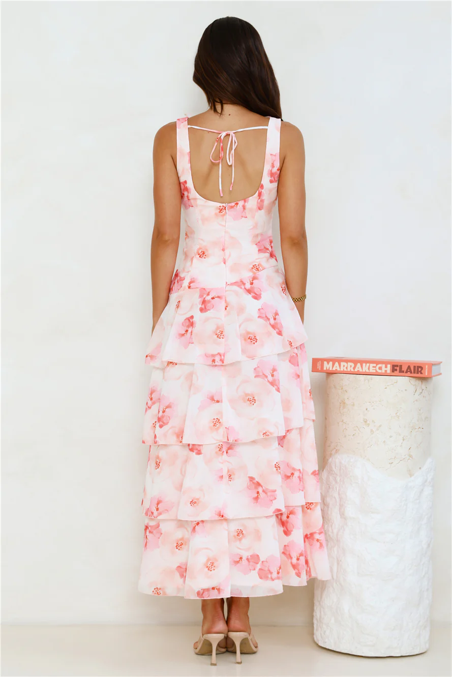 Sunset In Bali Maxi Dress Pink