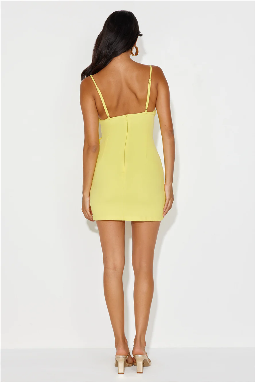 Sunshine Soirée Mini Dress Yellow