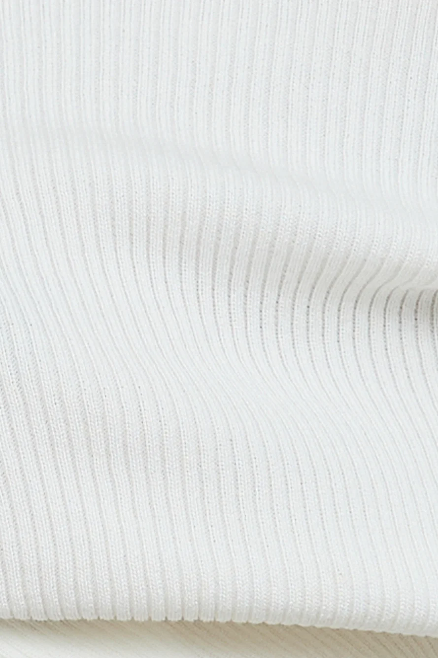 Think Twice Knit Top White