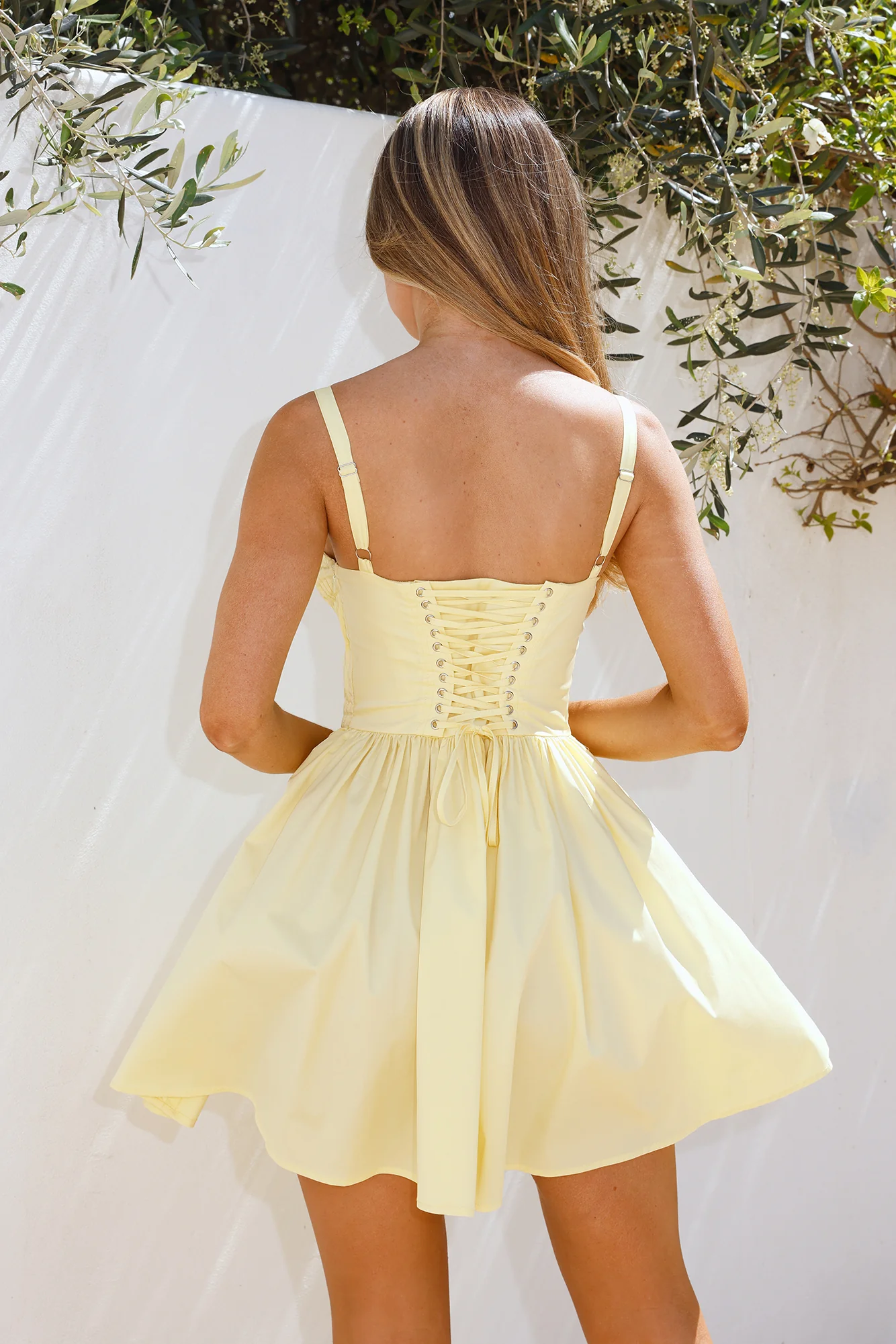The Milkmaid Mini Dress Yellow