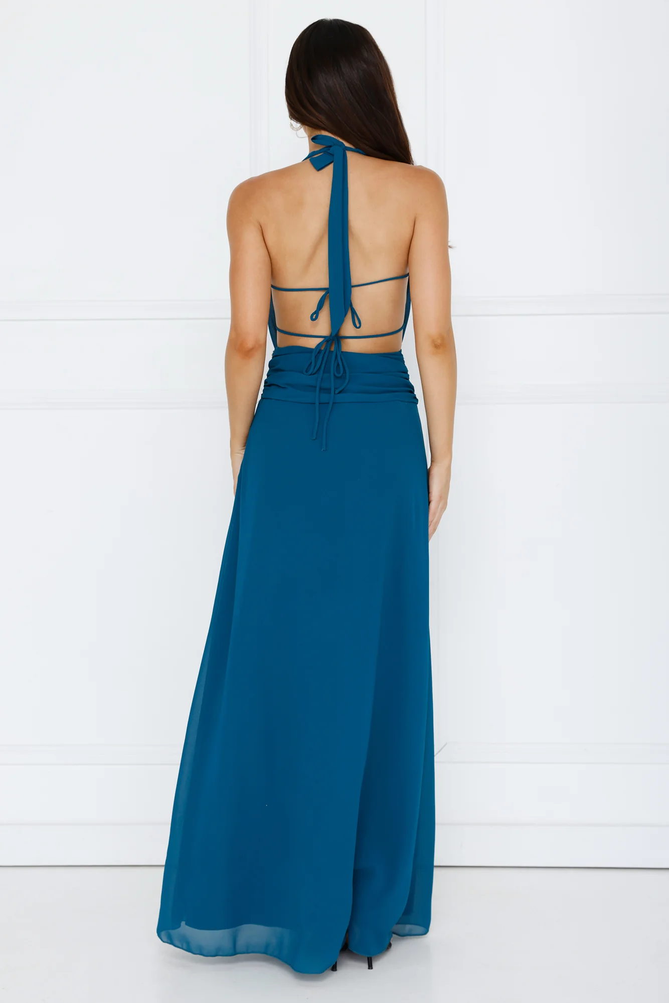Trixie Halter Maxi Dress Teal