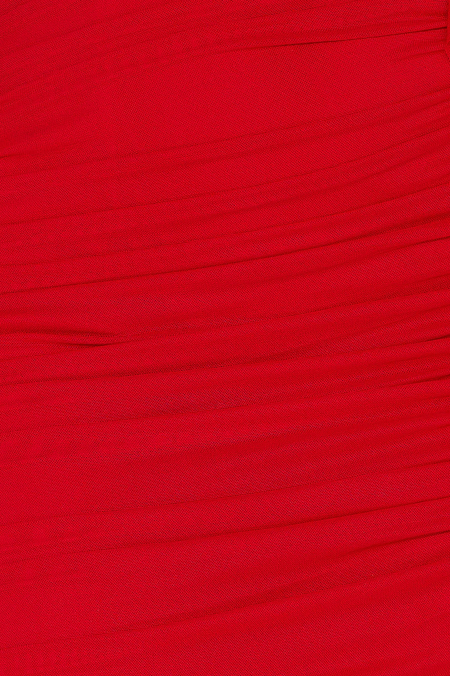 Tango Tease Strapless Mesh Mini Dress Red