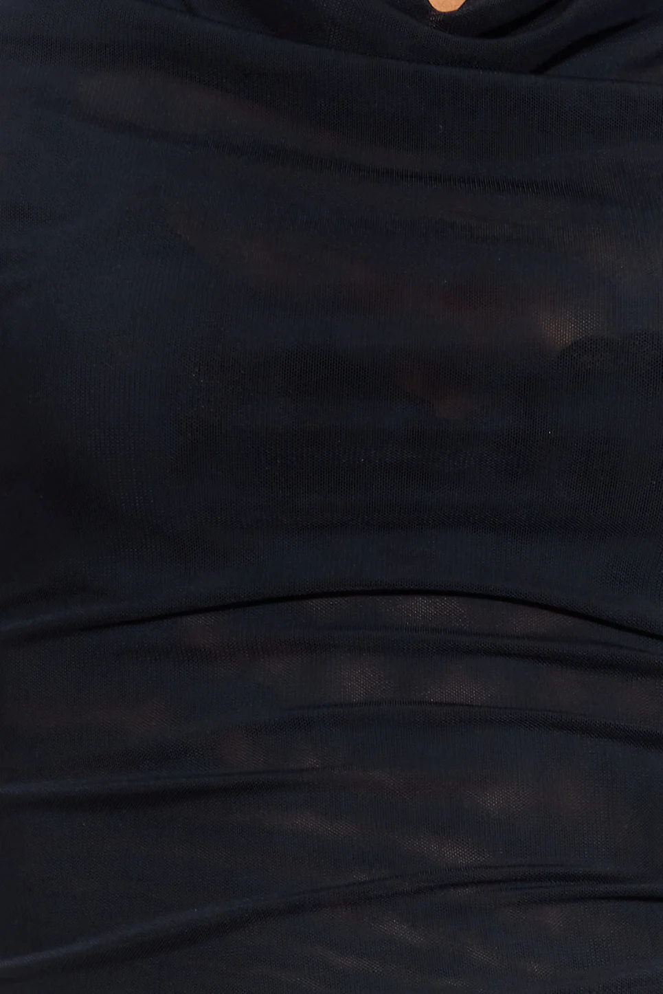 Trends In the City Mesh Top Black