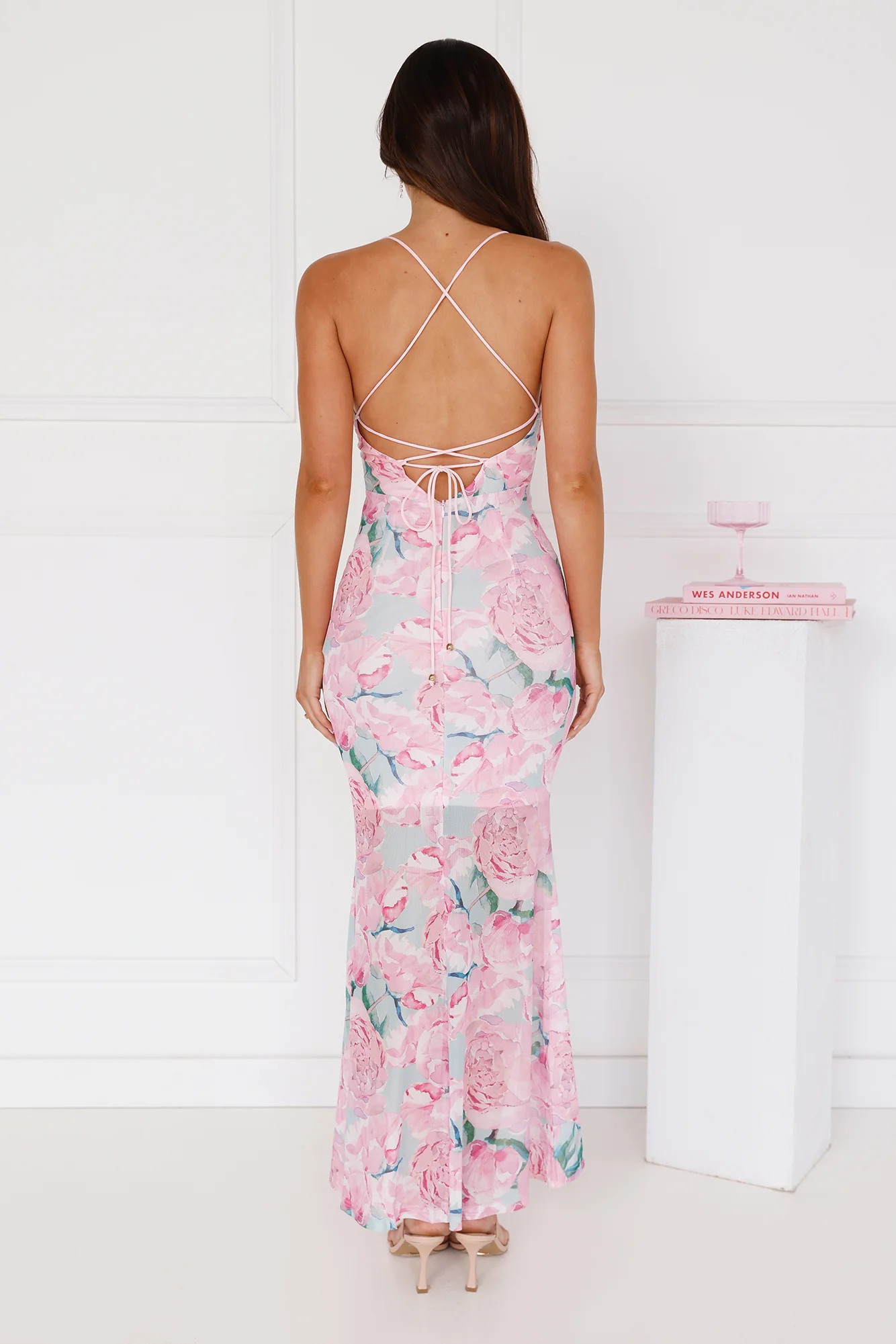 Time With You Mesh Maxi Dress Pink