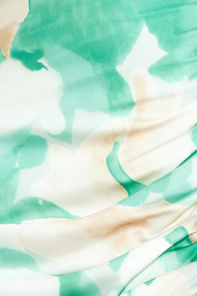 The One For You Satin Midi Dress Green