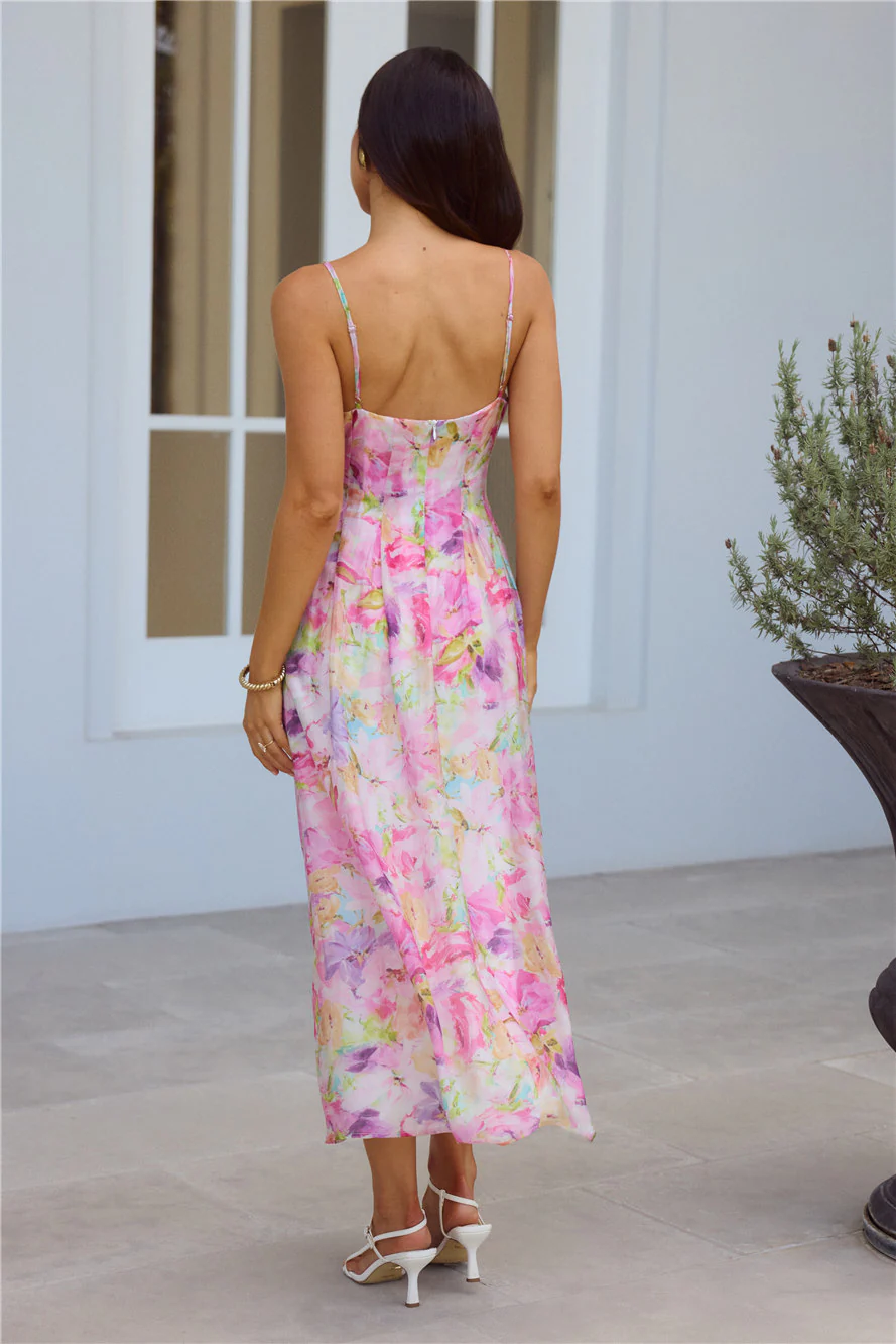 Tides Of Colour Midi Dress Print