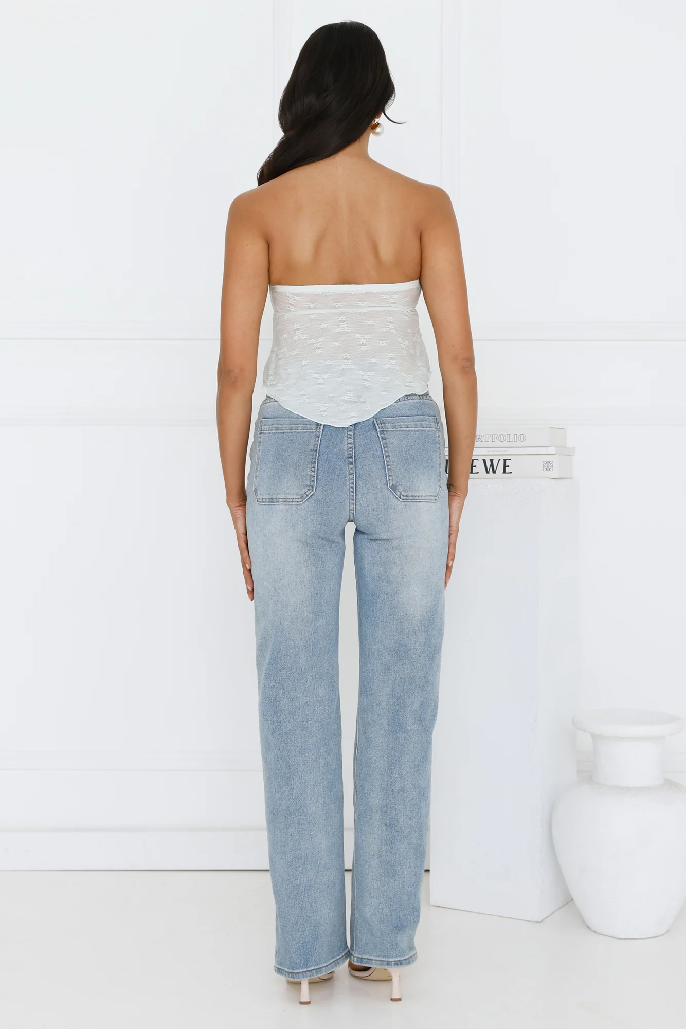 Sweet Berry Strapless Crop Top Sage