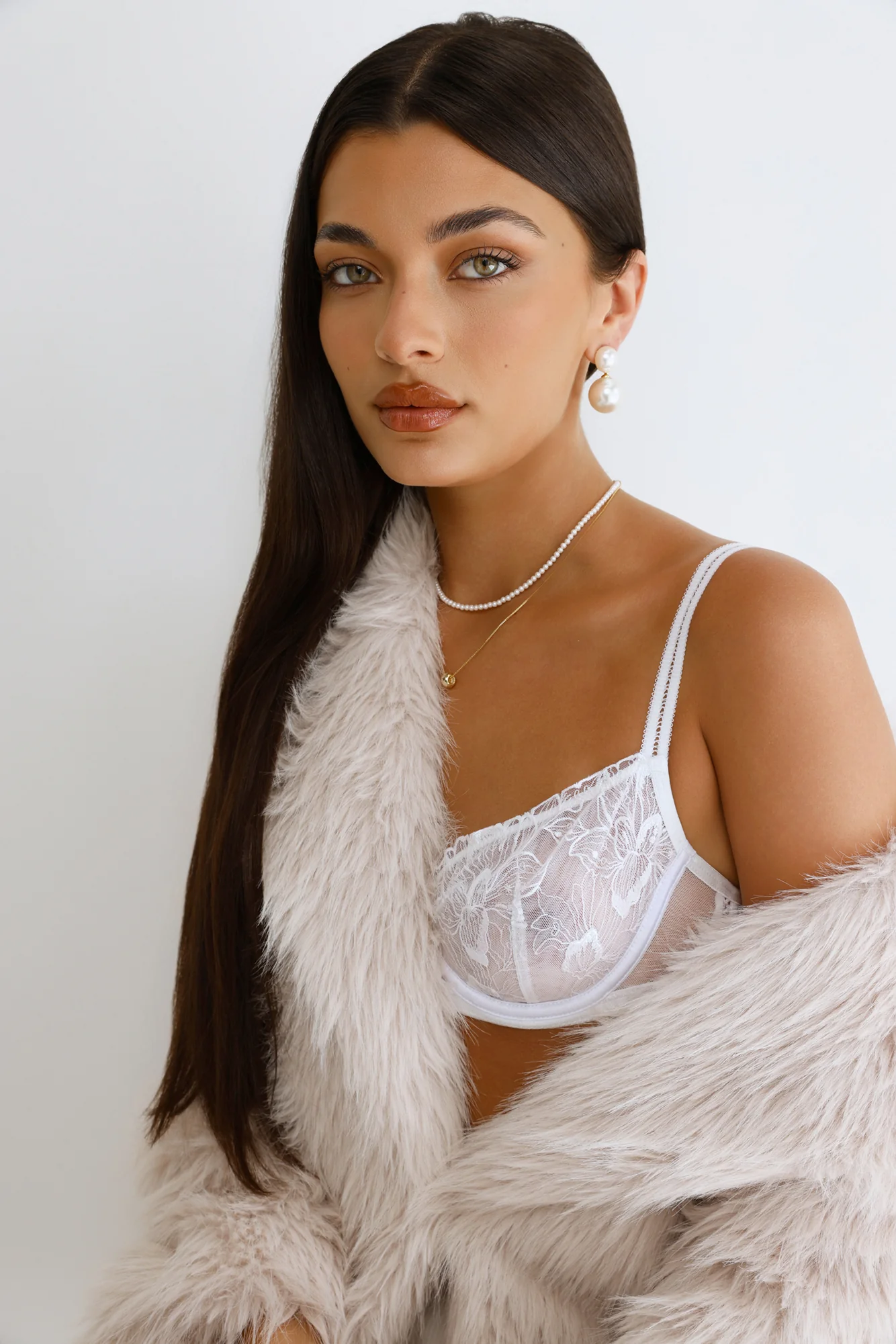 Twice The Pearls Earrings Gold