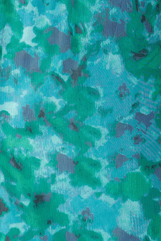 Tropical Rainforest Mesh Crop Top Green