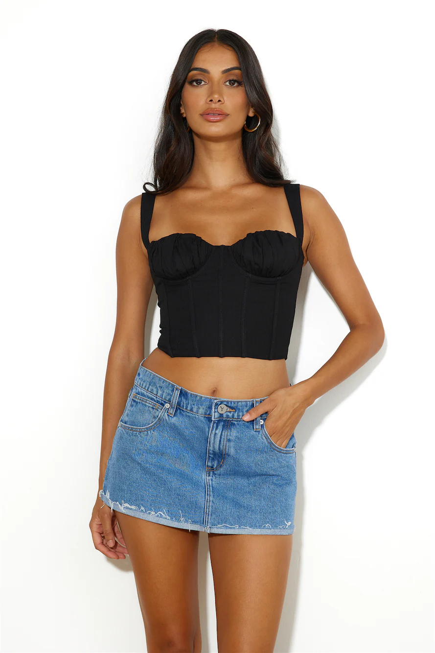 Super Stylish Crop Top Black