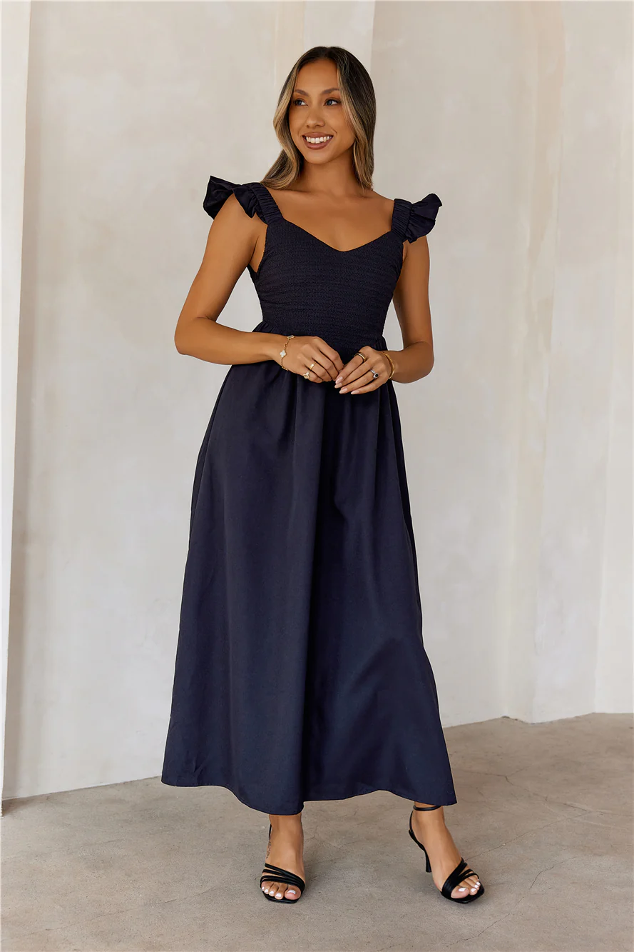 Touch Of Sunlight Maxi Dress Black