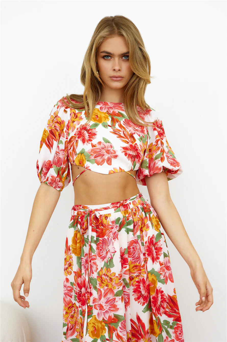 Vacay Mode Crop Top Pink