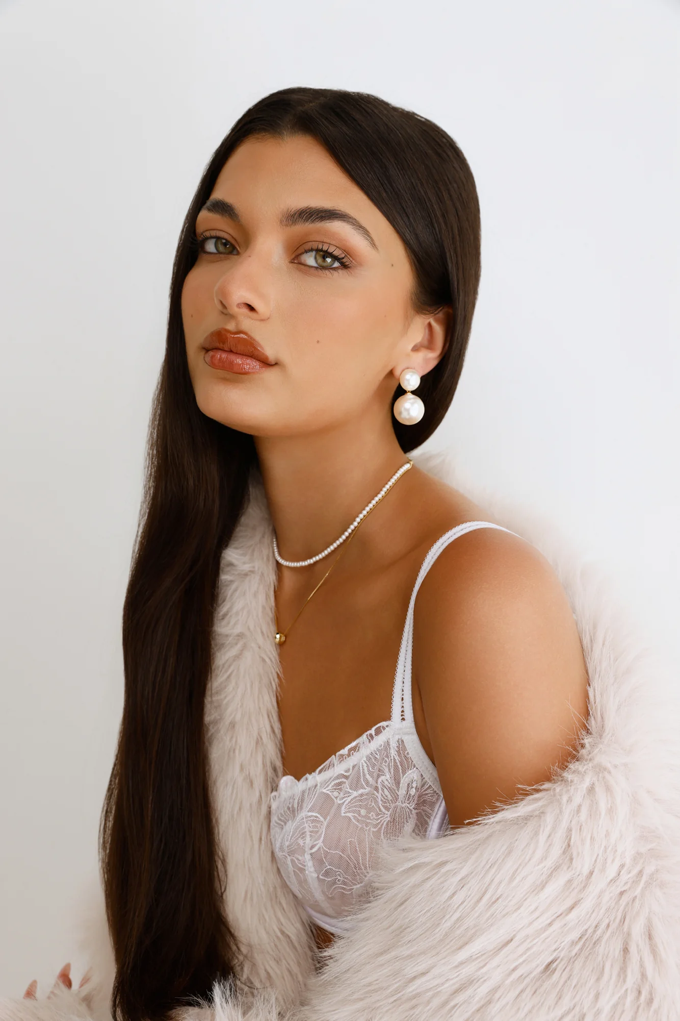 Twice The Pearls Earrings Gold