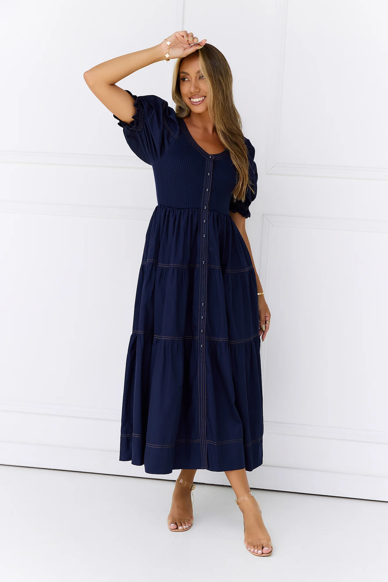 The Simple Days Midi Dress Navy