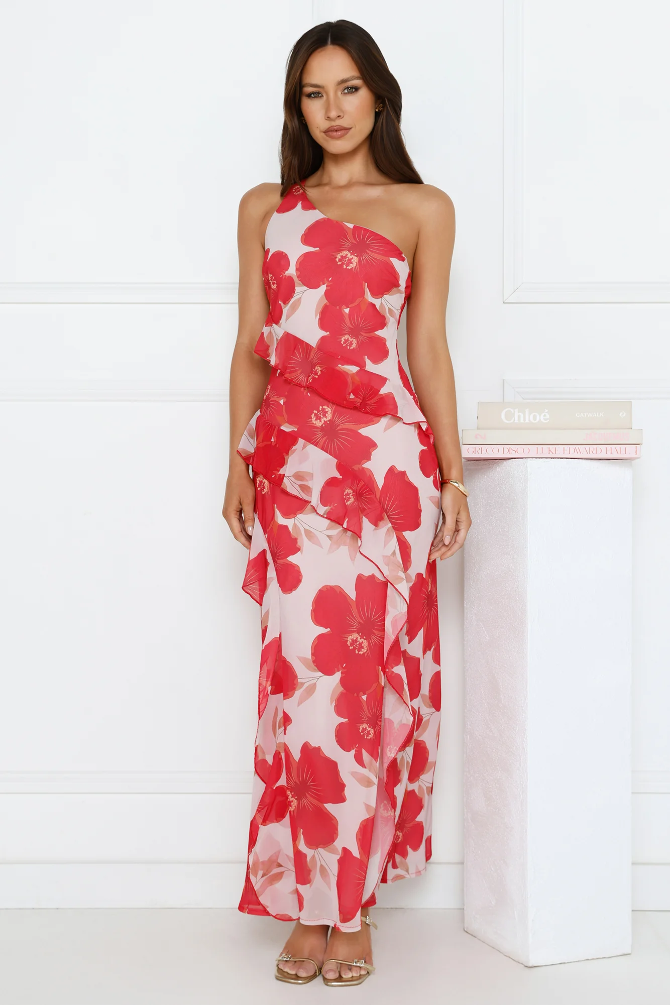 Summer Serenade One Shoulder Maxi Dress Pink